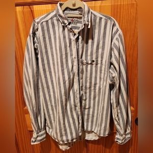 SANTANA long sleeve shirt. Grey stripes. Size XL‎